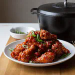 Cooking korean chiken.